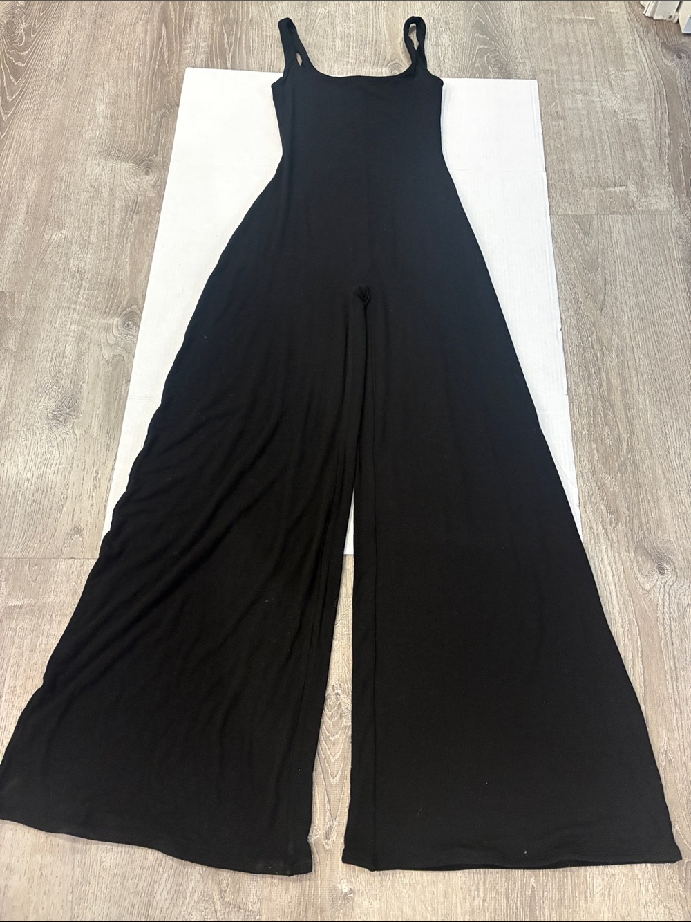 NWOT NAKED WARDROBE Sculpt Wide Leg Tank Jumpsuit In Black Size S - Picture 8 of 12